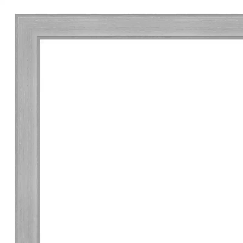 Miroir de porte encadré brossé nickel : Cadre en polystyrène, Aucun assemblage requis