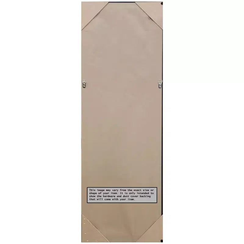 Miroir de porte encadré brossé nickel : Cadre en polystyrène, Aucun assemblage requis