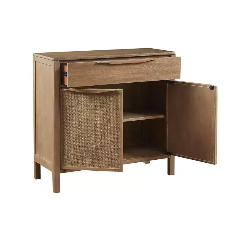 Christopher Knight Home Benjamin 34.25 H Cane-webbding Door Wood Storage Cabinet with Drawer and Shelf