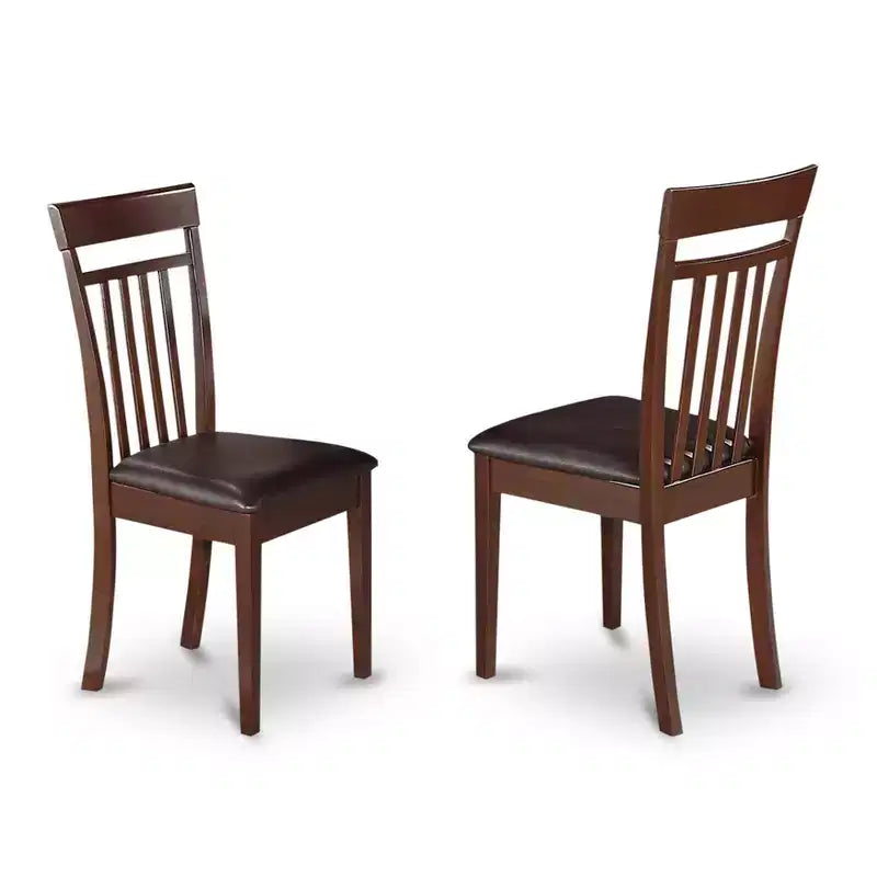 HomeStock Capri Faux Leather Dining Chairs Set of 2 Modern
