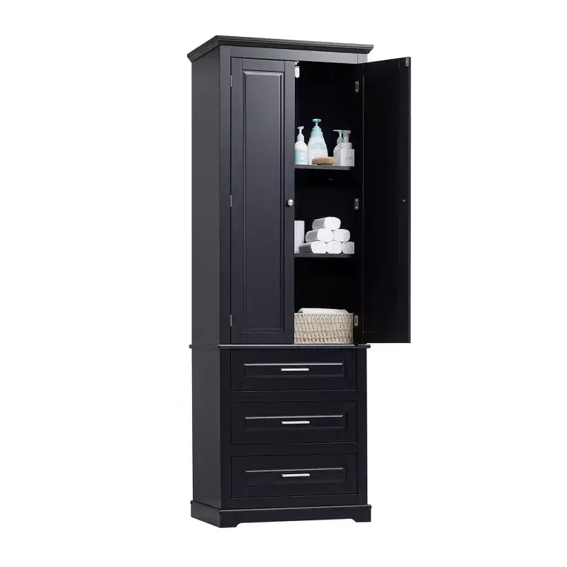 Meuble de rangement haut avec tiroirs pour salle de bain, bureau