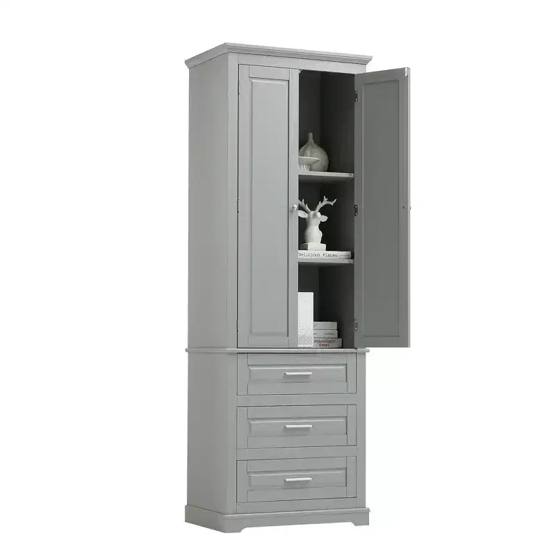 Meuble de rangement haut avec tiroirs pour salle de bain, bureau