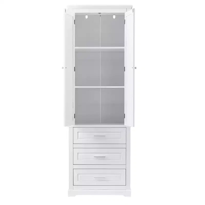Meuble de rangement haut avec tiroirs pour salle de bain, bureau