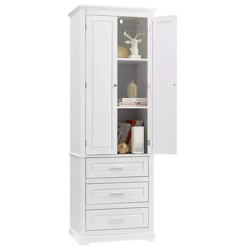 Meuble de rangement haut avec tiroirs pour salle de bain, bureau
