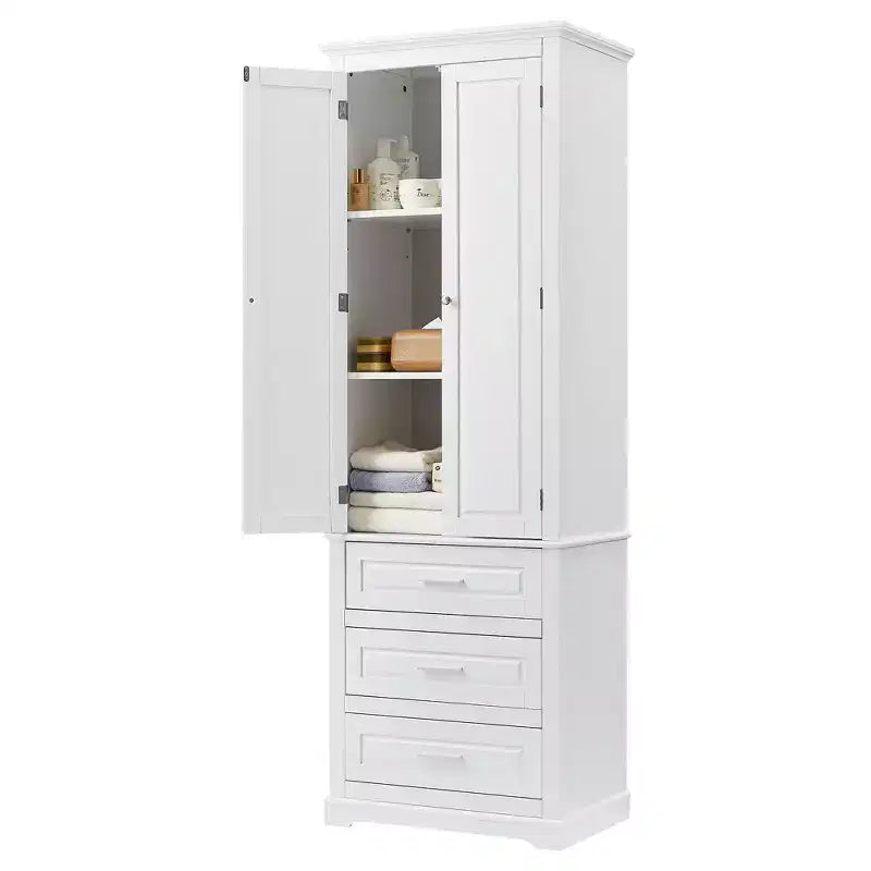 Meuble de rangement haut avec tiroirs pour salle de bain, bureau