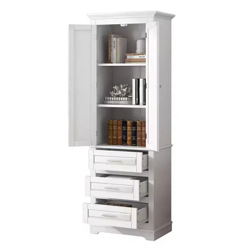 Meuble de rangement haut avec tiroirs pour salle de bain, bureau