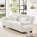 Cloud Couch 2 Seater Sofa for Living Room, Chenille 2 - Seat sofa with 2 Lumbar pillows and 2 throw pillows