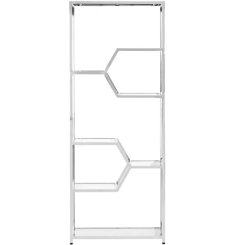 Benoit Chrome Bookcase - SFV1101 - Chrome - Safavieh Couture