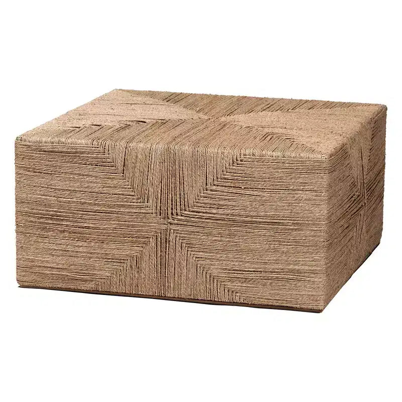 Table basse en jonc de mer naturel
