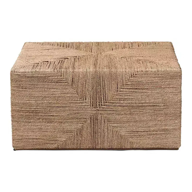 Table basse en jonc de mer naturel
