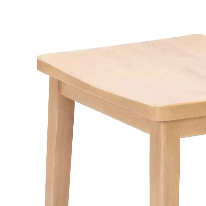 Tabouret de bar, en bois, moderne, pour cuisine, sans dossier, assise en forme de selle, hauteur bar, avec repose-pieds en métal