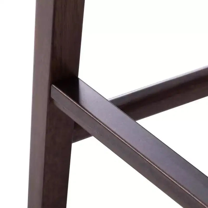 Tabouret de bar, en bois, moderne, pour cuisine, sans dossier, assise en forme de selle, hauteur bar, avec repose-pieds en métal