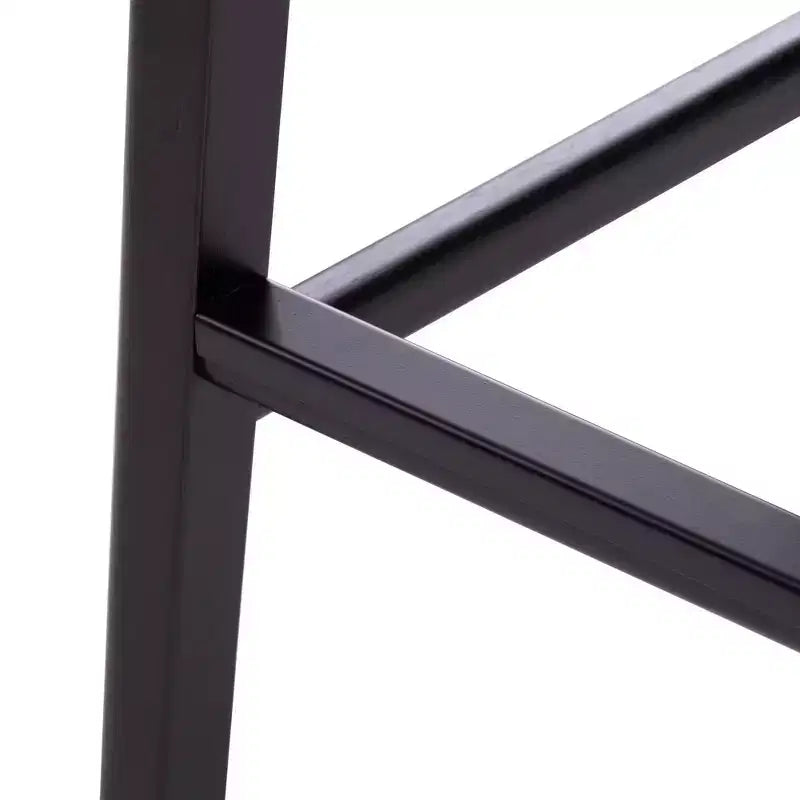 Tabouret de bar, en bois, moderne, pour cuisine, sans dossier, assise en forme de selle, hauteur bar, avec repose-pieds en métal