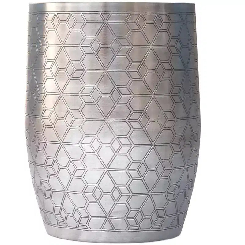 Table d'appoint en métal de 38 cm de large à motif géométrique, livrée montée