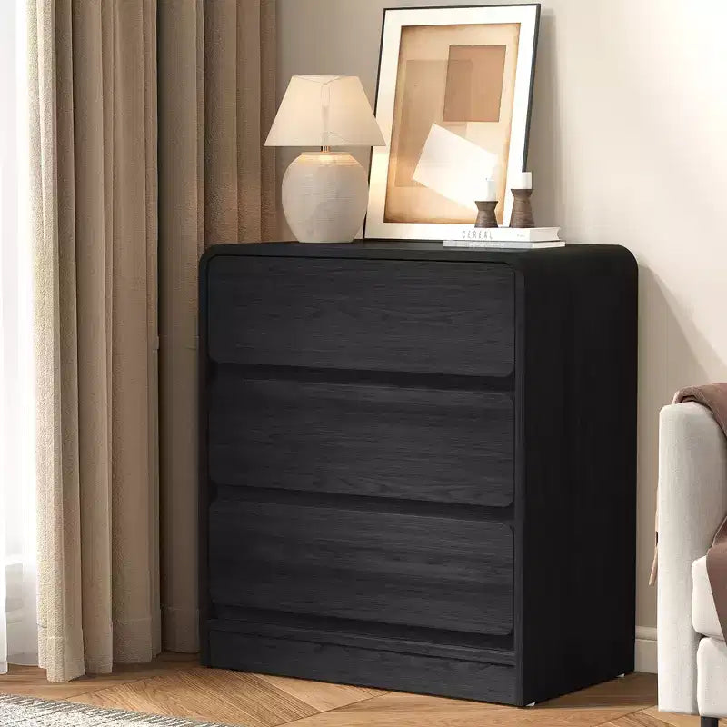 Modern 3-Drawer Nightstand for Bedroom