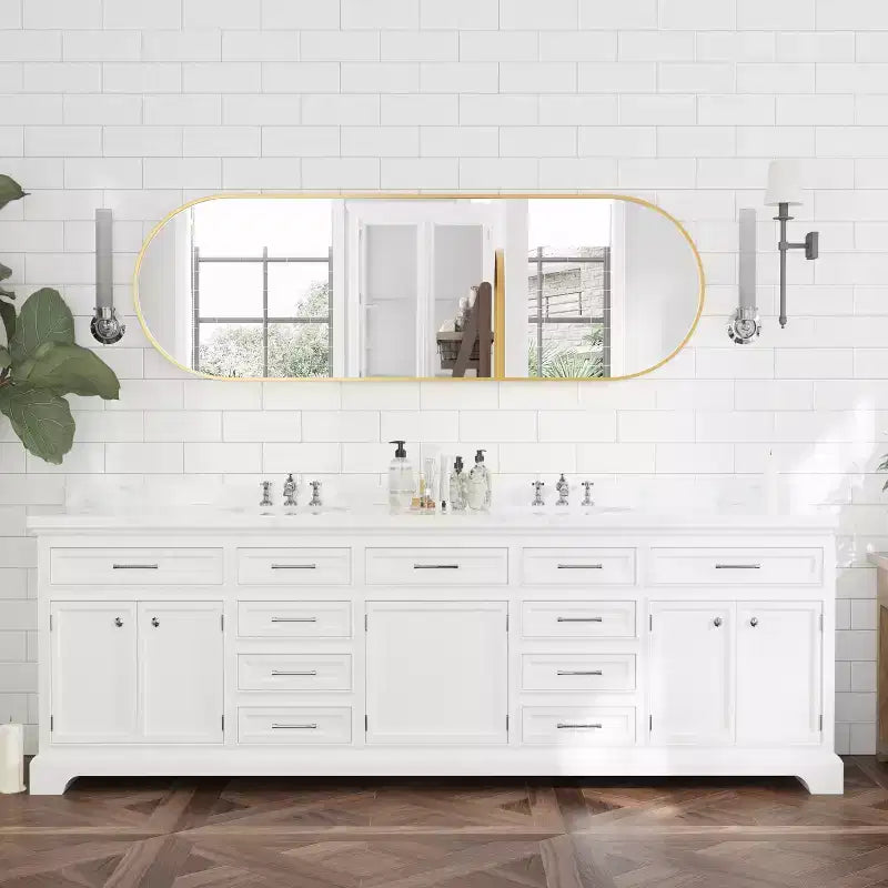 Miroir ovale pleine longueur 160 x 50 cm, miroir mural, miroir corporel HD, cadre en aluminium