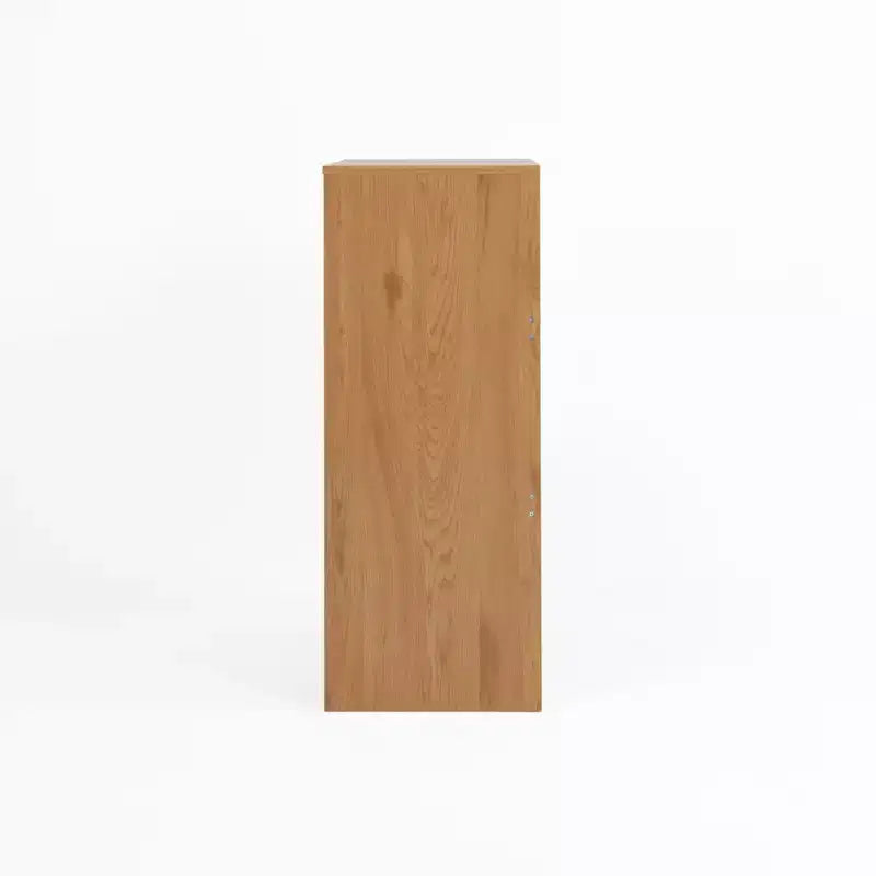 Meuble à chaussures à quatre niveaux, armoire à chaussures en bois autoportante, avec deux portes blanches et des étagères réglables, idéal pour les entrées
