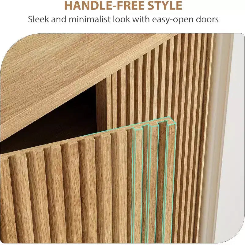 Meuble à chaussures cannelé de 80 cm de large avec bords incurvés, Organiseur de rangement à 5 niveaux pour entrée avec étagères réglables