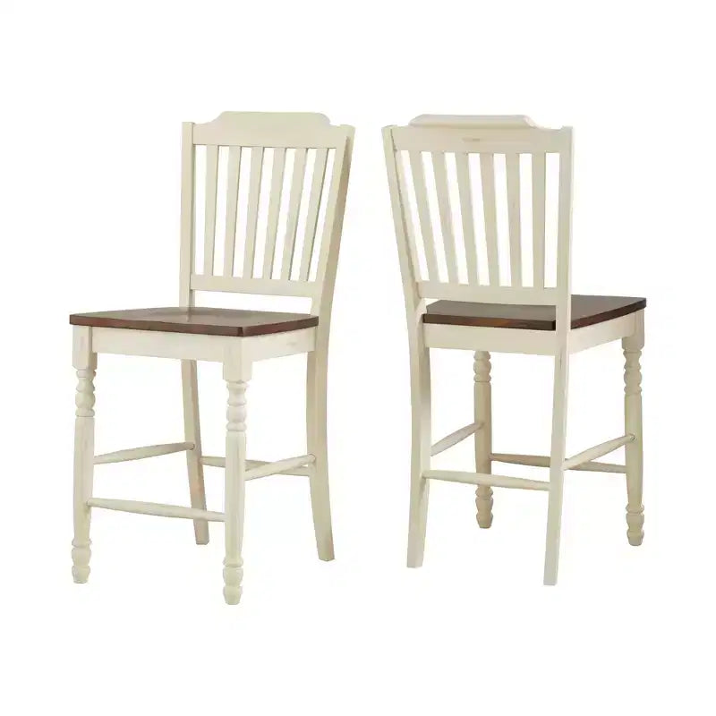 Tabourets de comptoir bicolores Campagne