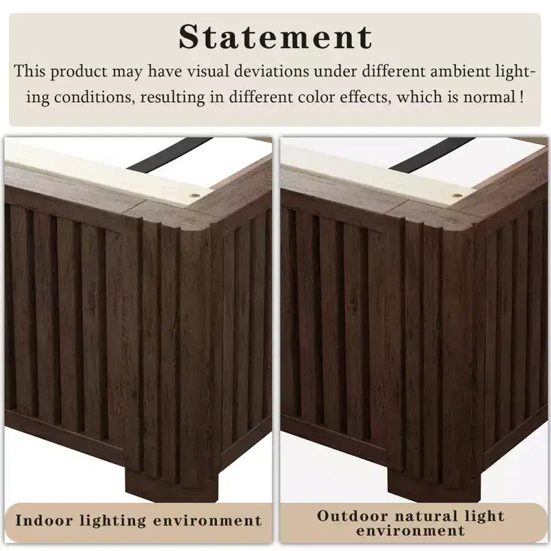 Lit moderne en bois massif avec tête de lit