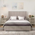 GDFStudio Alderwyn Modern Solid Wood Bed with Headboard