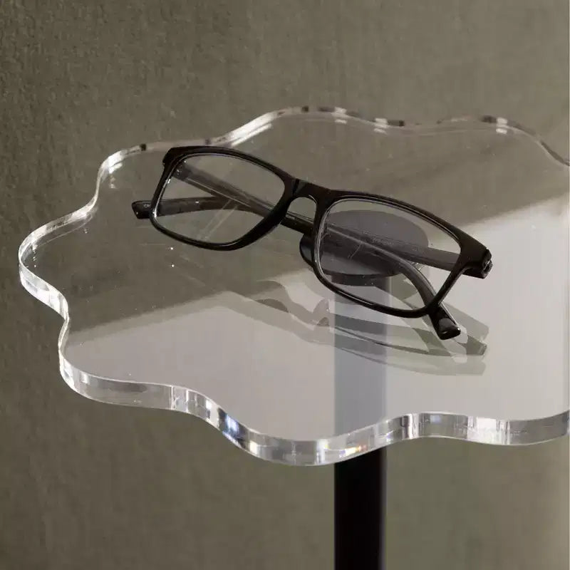 Table d'appoint festonnée, 10x22, Noir