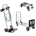 Heavy Duty 2-in-1 Convertible Hand Truck Platform Cart  700 lbs Capacity, Folding Dolly with Telescoping Handle & 4 Wheels  Ideal for Warehouse