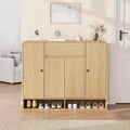 Acekool 47 Inch Shoe Storage Cabinet with 4 Doors 1 Drawer Narrow Entryway Organizer for Hallway & Living Room