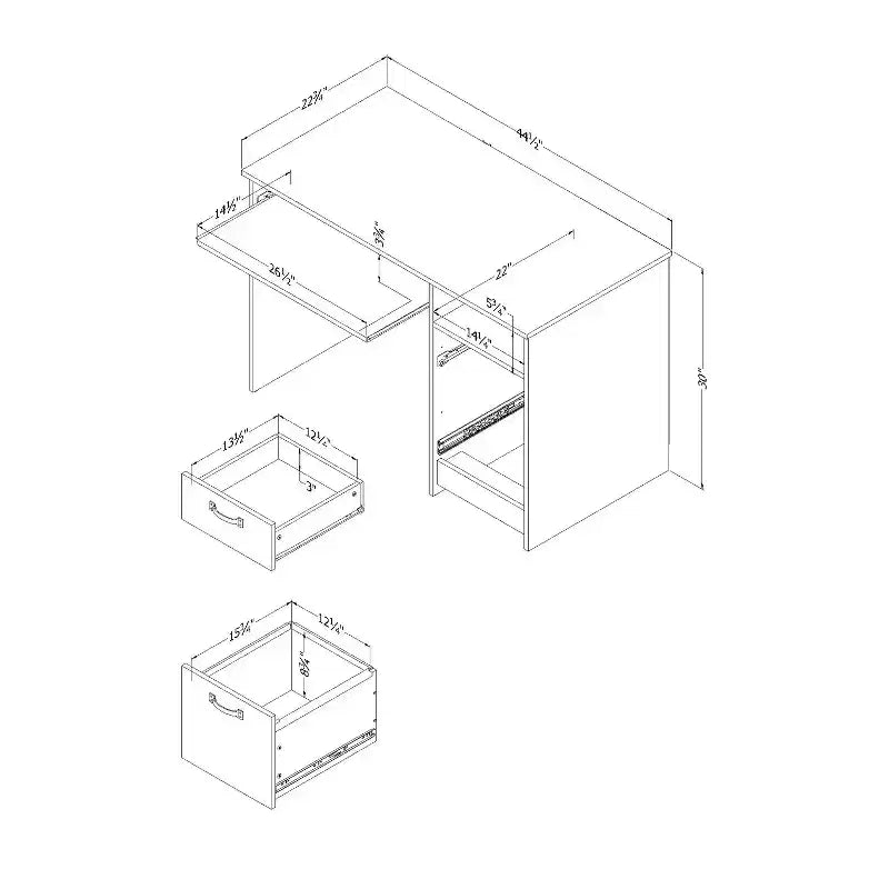 Bureaux pour enfants avec étagère de rangement ouverte