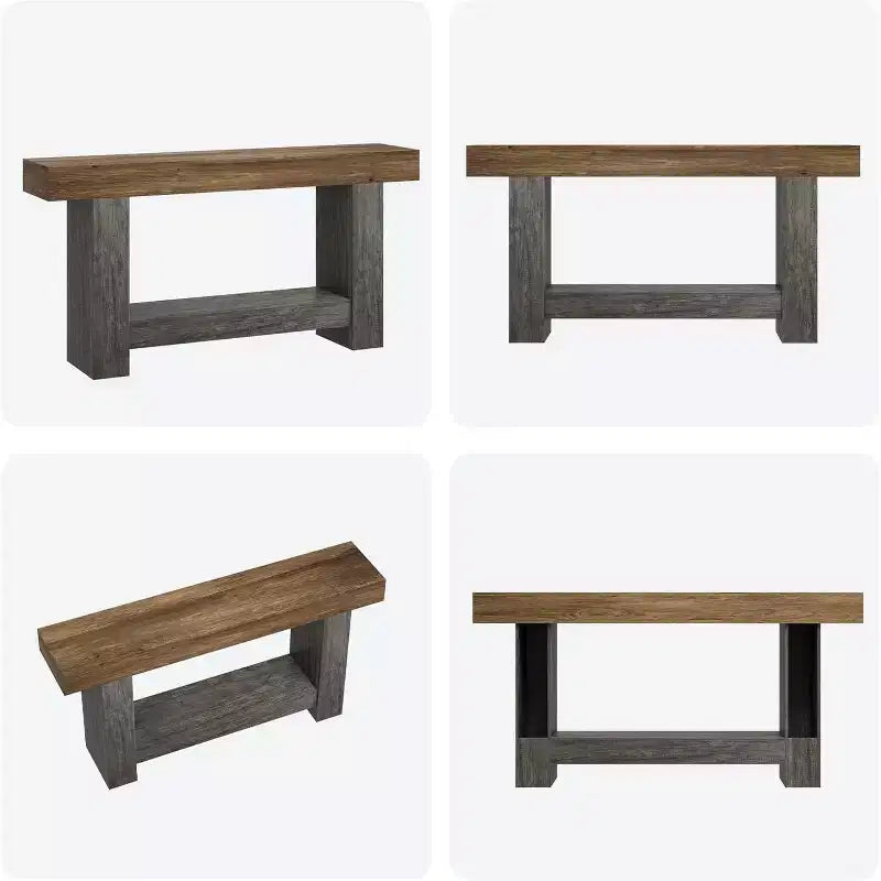 Console d'entrée / table de canapé style rustique de 160 cm
