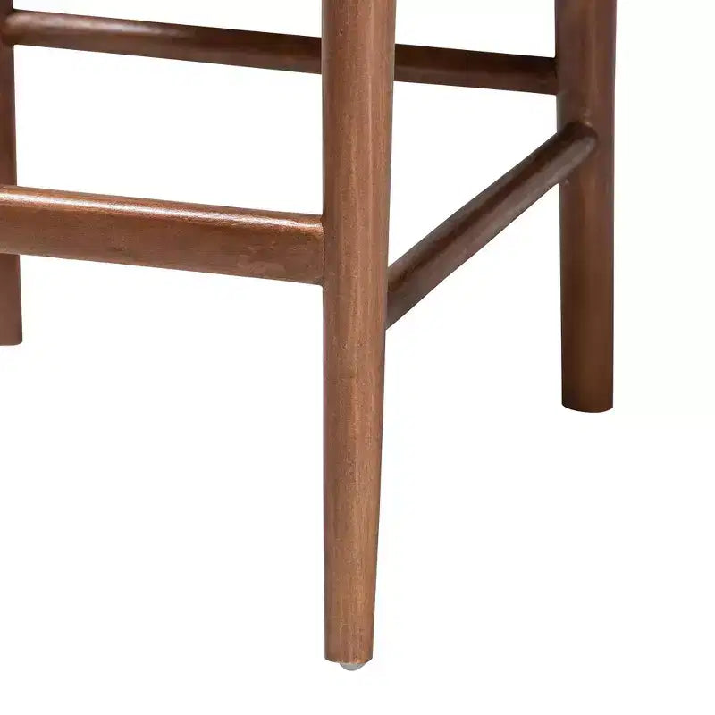 Tabouret de bar en bois d'acacia et rotin