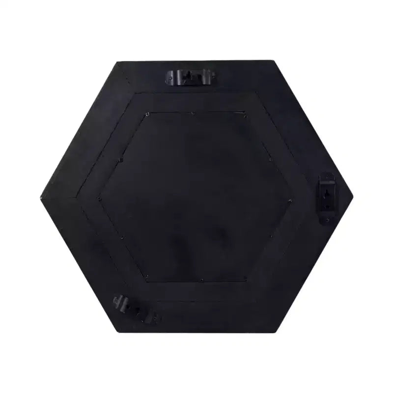Miroir mural hexagonal moderne en métal pour la décoration de la chambre et du salon - Miroirs décoratifs pour mur, couloir, entrée ou salle de bain - 20, Argent et Métallisé