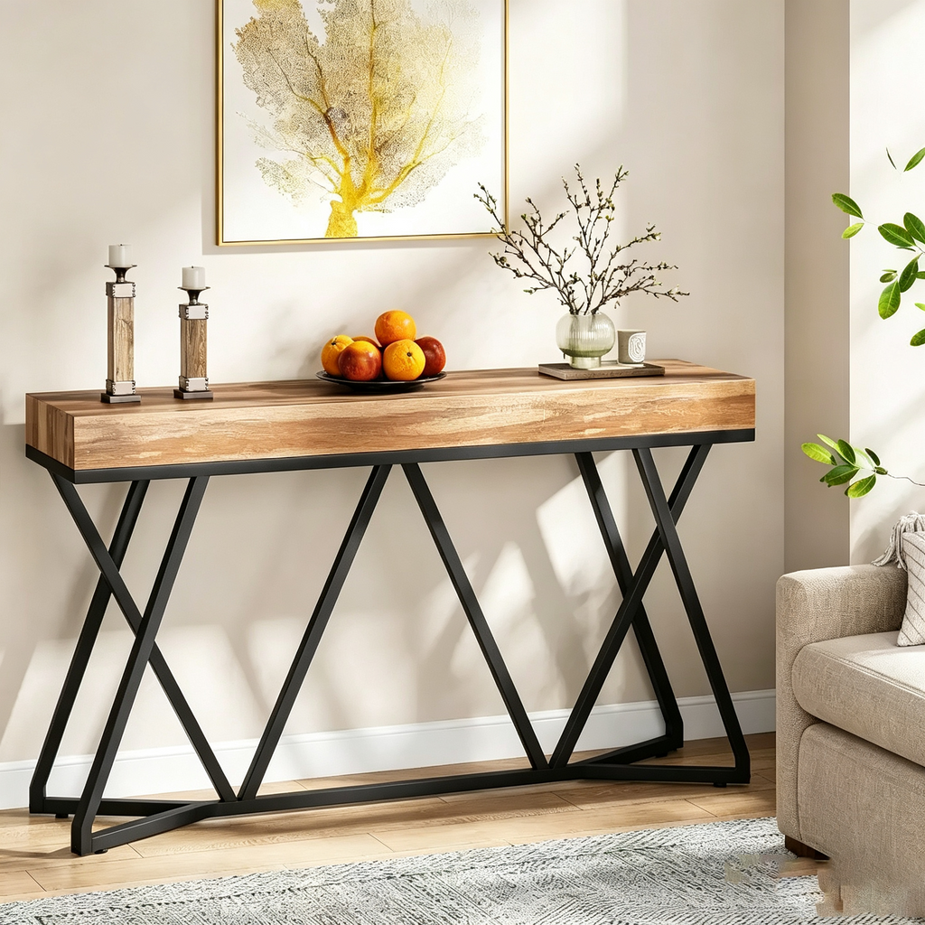 Table basse effet bois
