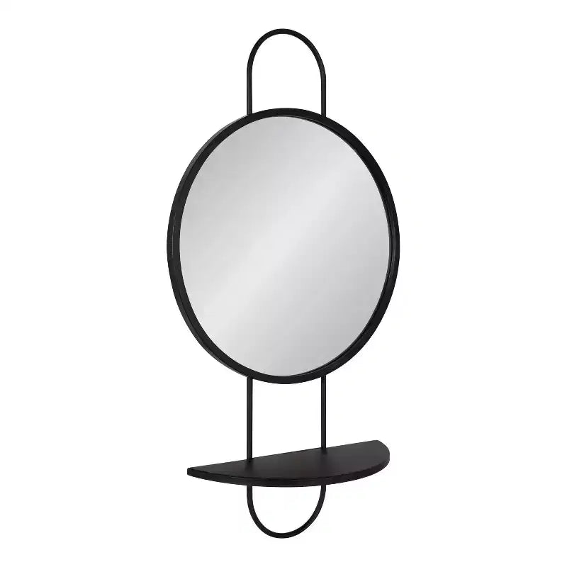 19x33 Patel Round Mirror with Shelf - Kate & Laurel All Things Decor
