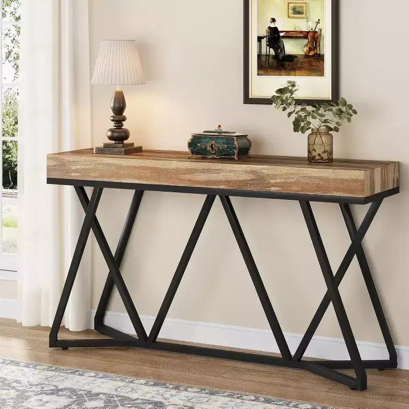 Table basse effet bois