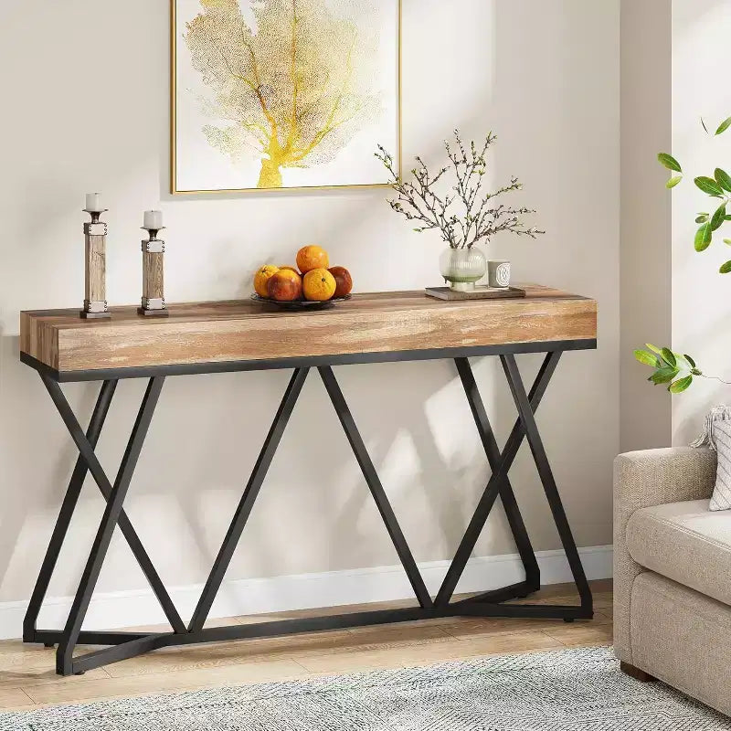 Table basse effet bois