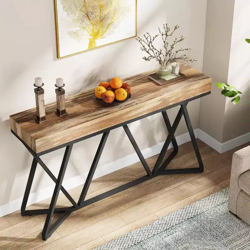 Table basse effet bois