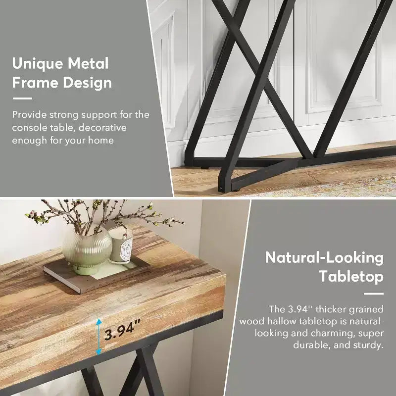 Table basse effet bois
