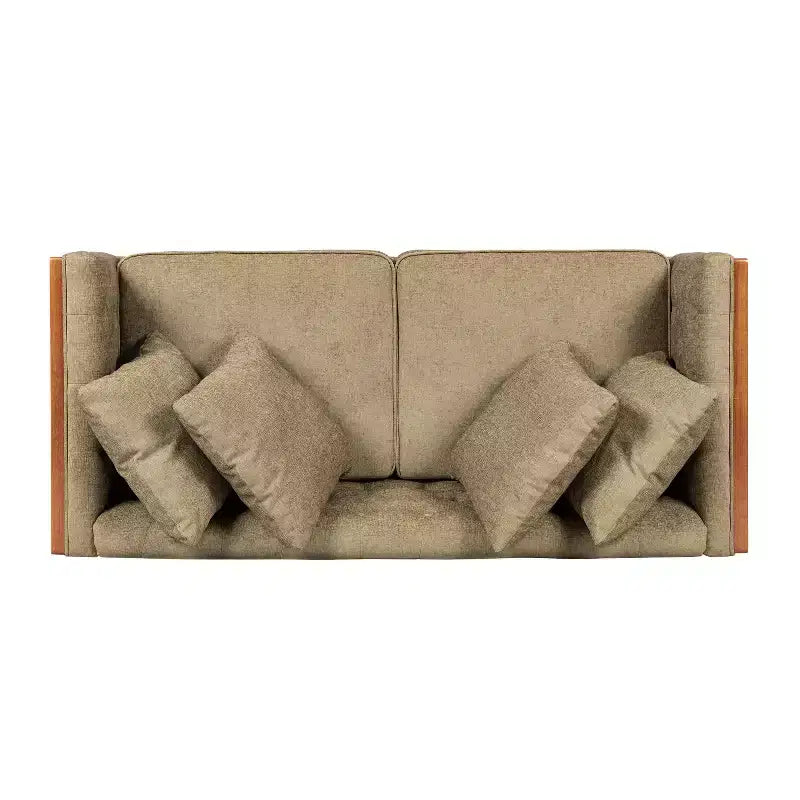 Causeuse capitonnée avec coussins décoratifs