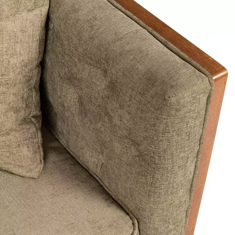 Causeuse capitonnée avec coussins décoratifs