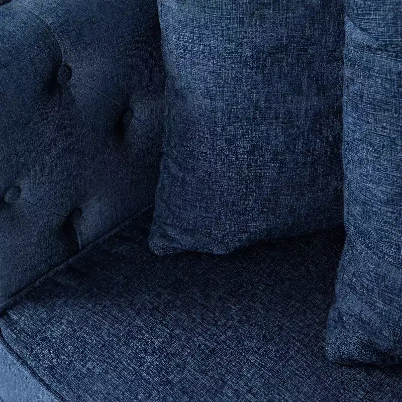 Causeuse capitonnée avec coussins décoratifs