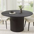 Dovelina Modern Round Dining Table Wood Kitchen Table